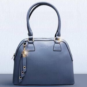 NEW KARIA Women's Satchel Bag Blue Handbag Adjustable Removable Strap GREAT GIFT